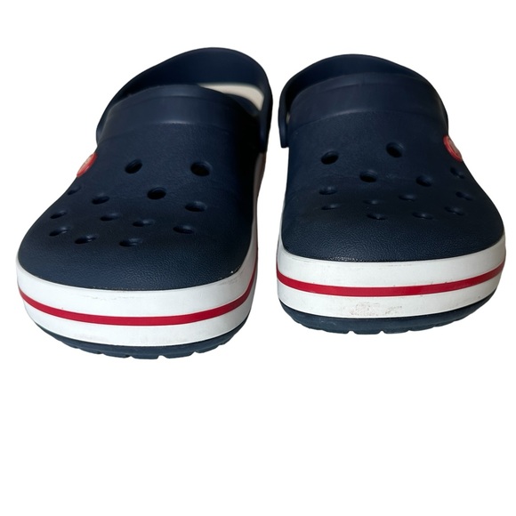 CROCS Crocband Il Clogs Navy white blue Mens Size 9‎ Women Size 11 Clogs EUC - Picture 4 of 7